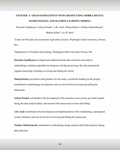 Dissertation Chapter 4 scroll (yield estimation)