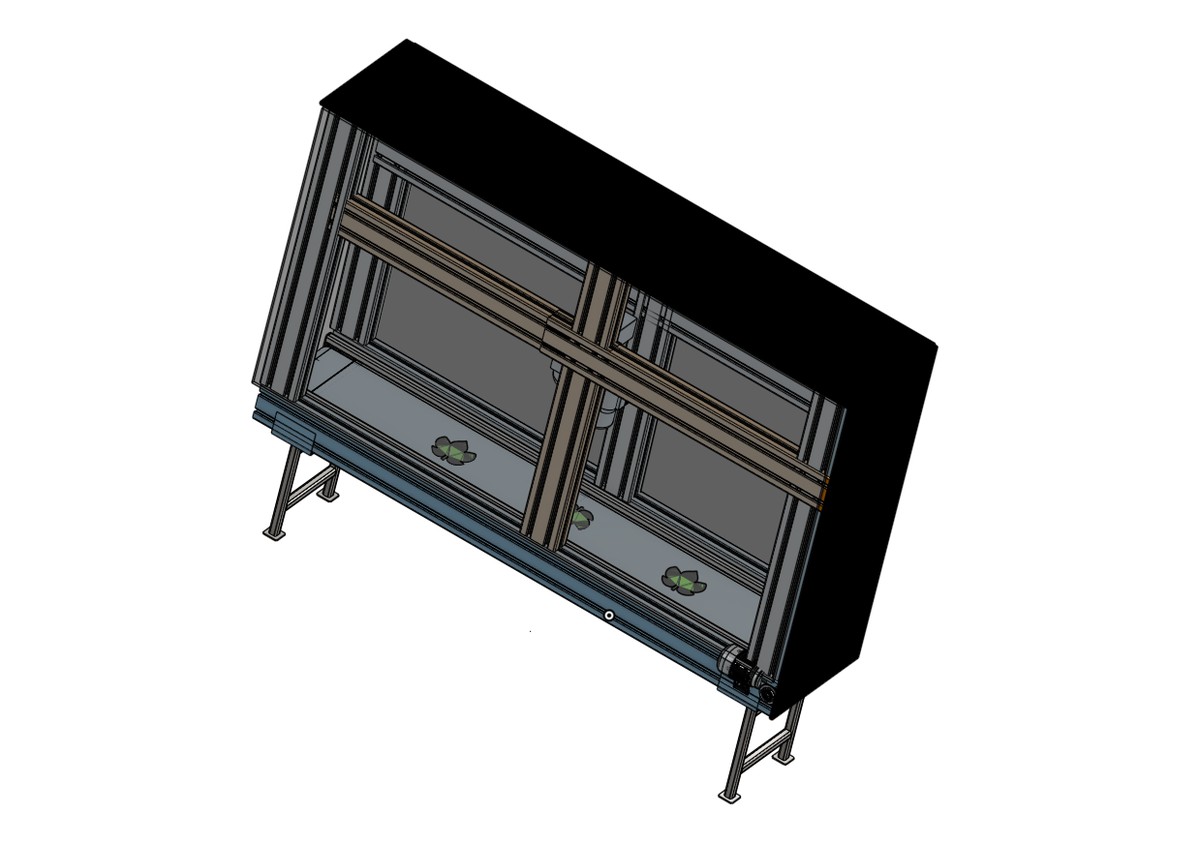 Motorized hyperspectral imaging platform (CAD, isometric view)